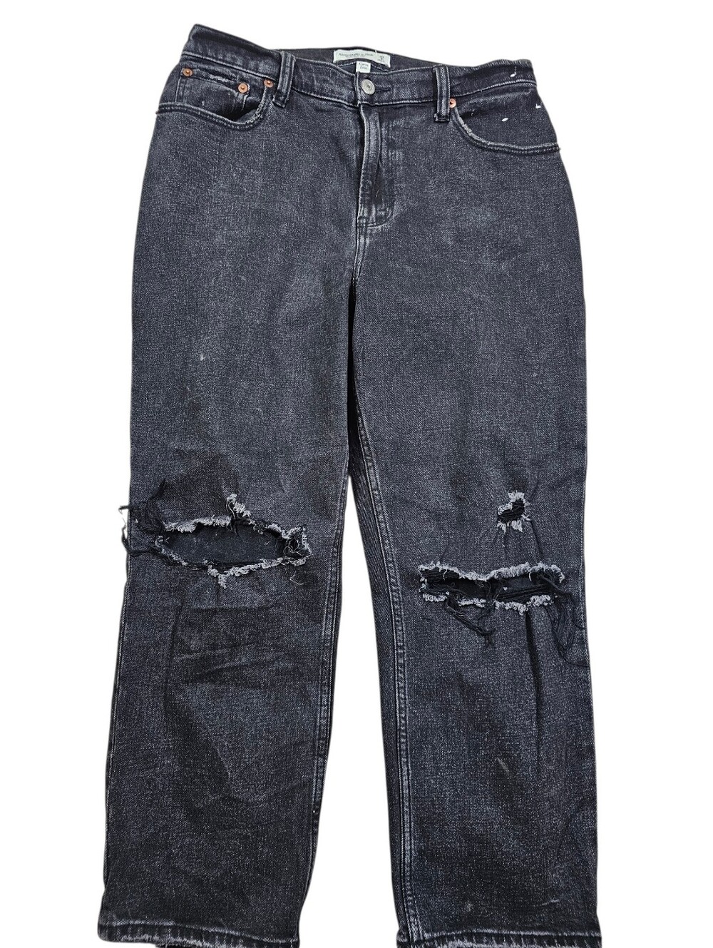 Abercrombie & Fitch The Ankle Straight Ultra High Rise Cropped Jeans In 29